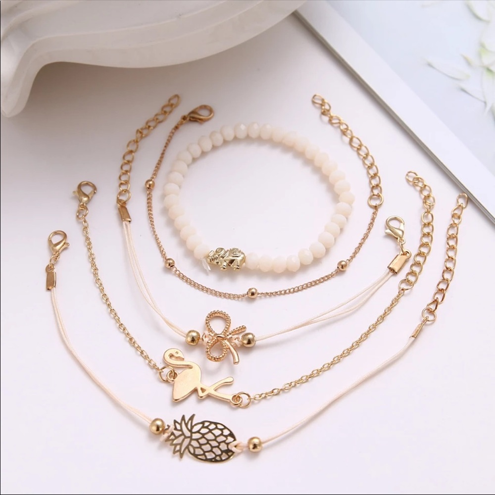 FLAMINGO ♡ 5 Bracelets GIFT SET - Picture 5 of 8